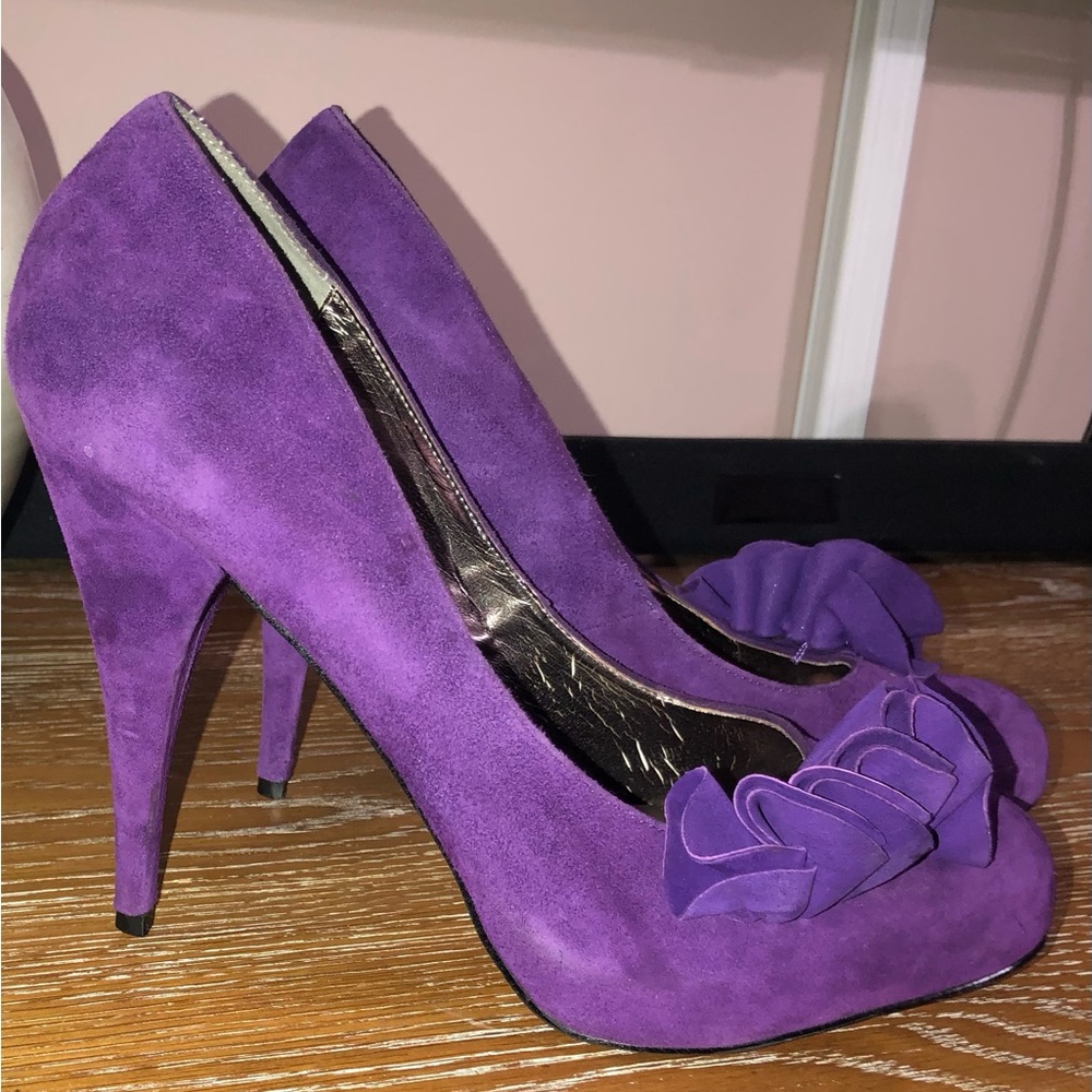 Steve Madden Woman’s Purple Suede High Heels Size 10